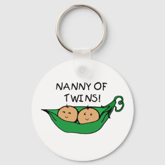 Nanny of Twins Pod Keychain
