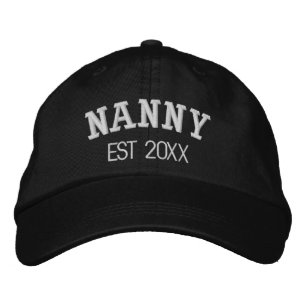 Nanny Personalized Grandma Gift Custom Text Embroidered Baseball Cap