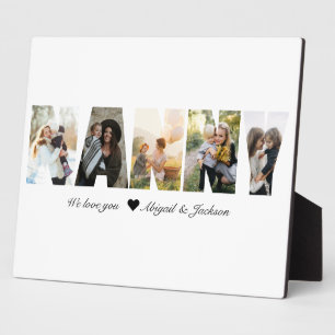 Nanny Photo Collage Gift for Grandma Plaque