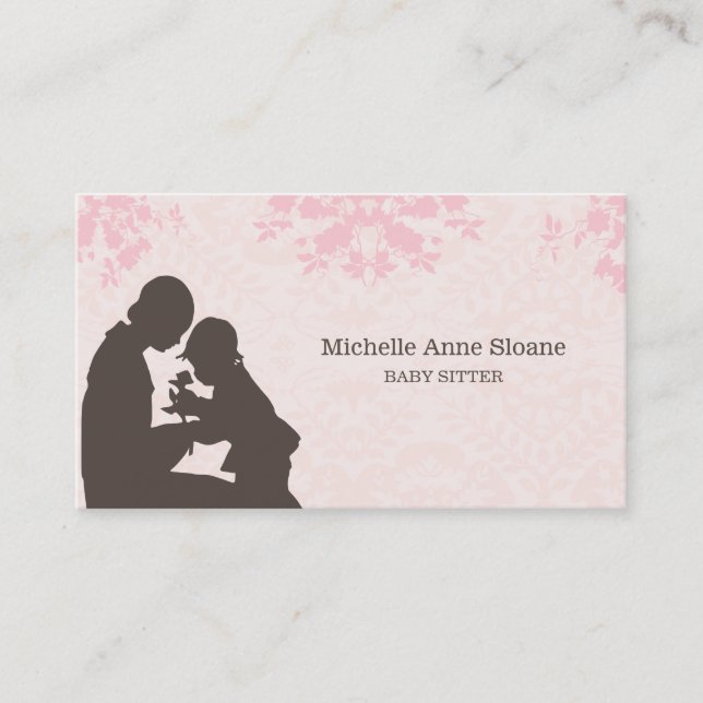 Nanny Professional Baby Sitter, Au Pair Business Card (Front)
