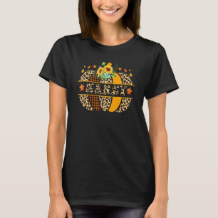 Nanny Pumpkin Leopard Sunflower Autumn Thanksgivin T-Shirt