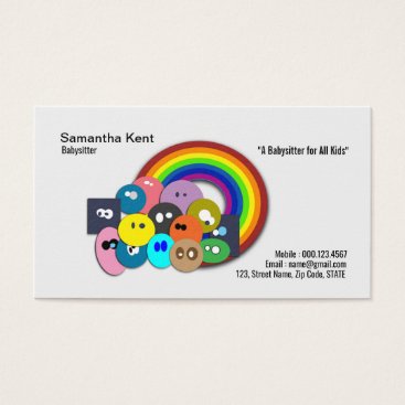 Nanny Rainbow Children of the World Business Card Nanny Rainbow Children of the World Business Card
