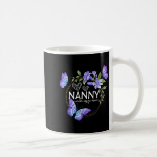 Nanny Shirt For Women With Butterflies Mother's Da Coffee Mug
