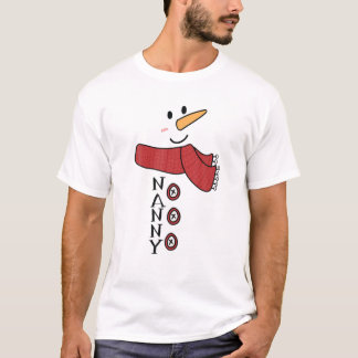 Nanny Snowman Costume Family Matching Funny Christ T-Shirt