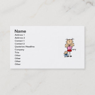 Nanny Stick Figure Business Card