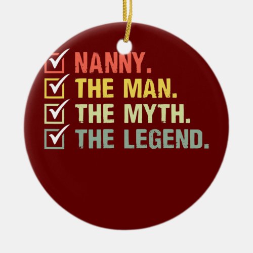 Nanny The Man The Myth The Legend Gifts For Ceramic Ornament