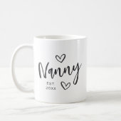 Nanny Year Established Grandma Coffee Mug (Left)