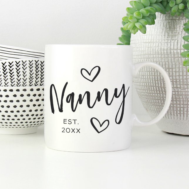 Nanny Year Established Grandma Coffee Mug