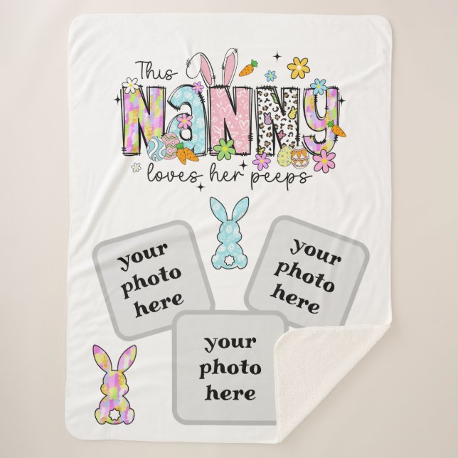 Nanny's Easter Snuggle Blanket (Front)