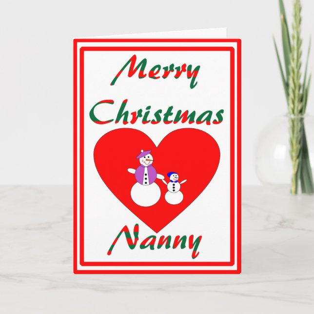 Nanny's First Christmas Holiday Card (Front)