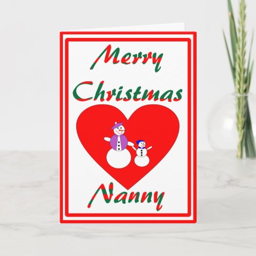 Nannys First Christmas Holiday Card