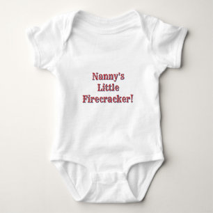 Nanny's Little Firecracker! USA 250 Fireworks Baby Bodysuit