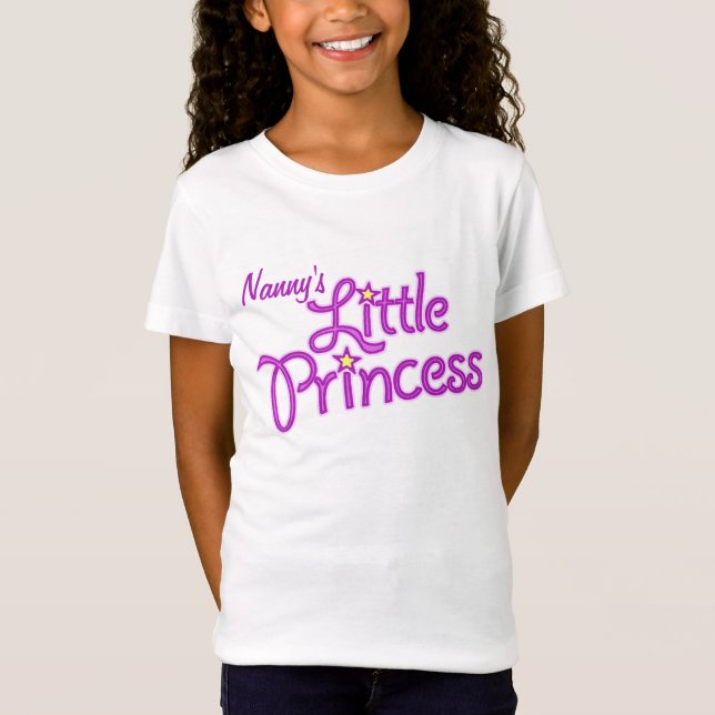 Nanny's Little Princess graphic text girl pink top (Front)