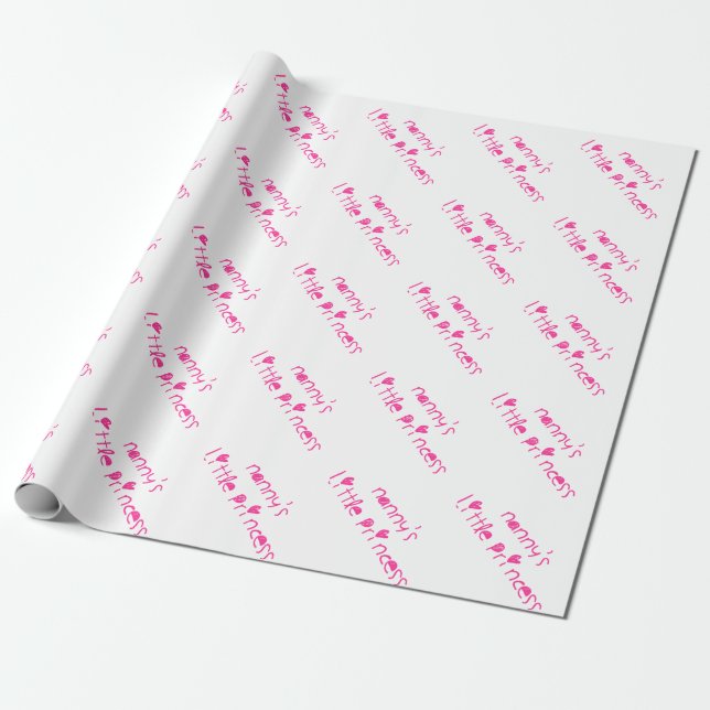 Nanny's Little Princess Wrapping Paper (Unrolled)