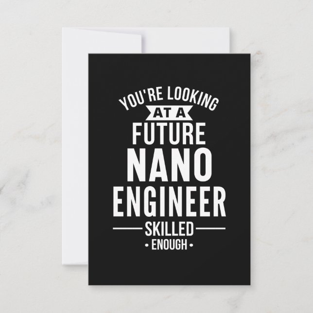 NANO engineer gift Note Card (Front)