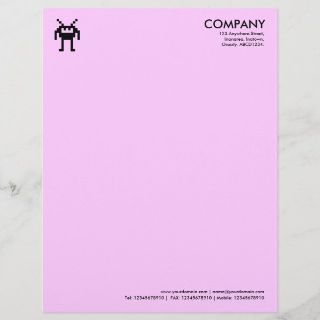 Nanobot Symbol - Pink FFCCFF Letterhead (Front)
