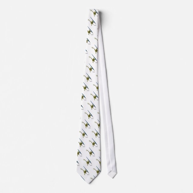 NaNoLA - Lemur with fountain pen Neck Tie (Front)