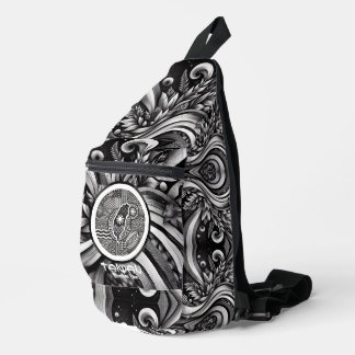 Nanometer Botanical Plaid Geometric Taiwan  Sling Bag