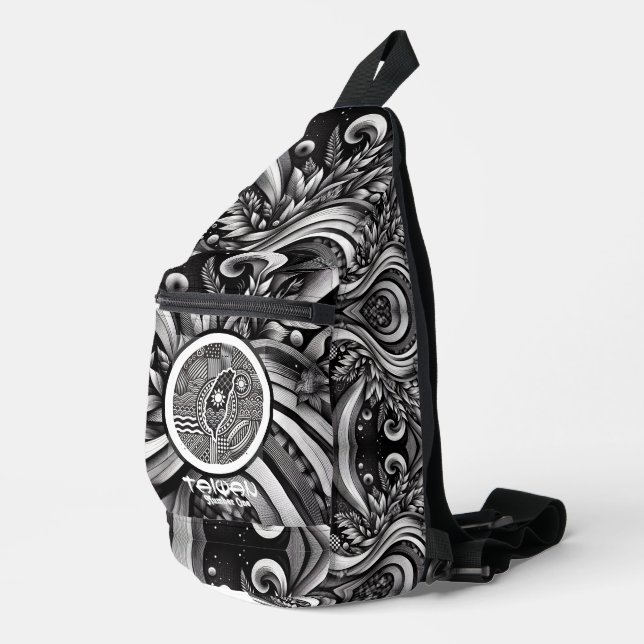 Nanometer Botanical Plaid Geometric Taiwan  Sling Bag (Right Corner)