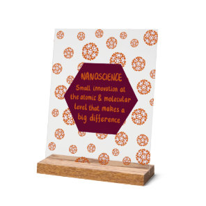 Nanoscience Fullerene Acrylic Sign