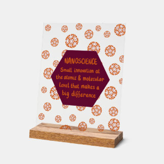 Nanoscience Fullerene Acrylic Sign