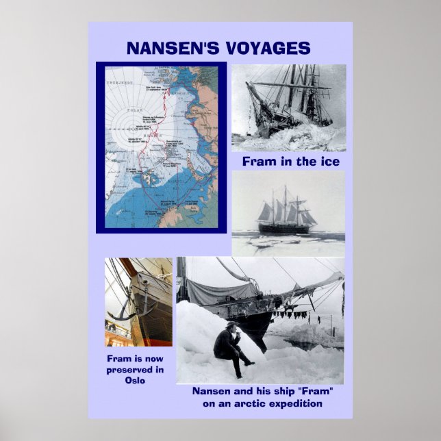 Nansen's Voyages, Fram Poster (Front)