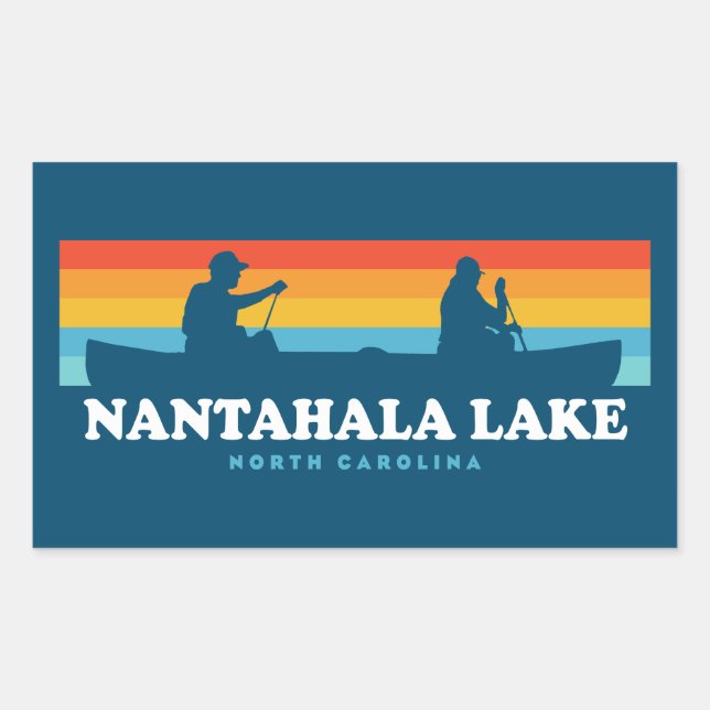 Nantahala Lake North Carolina Canoe Rectangular Sticker (Front)