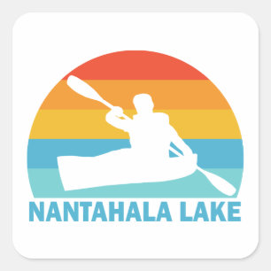 Nantahala Lake North Carolina Kayak Square Sticker