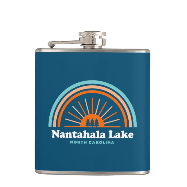 Nantahala Lake North Carolina Rainbow Flask (Front)