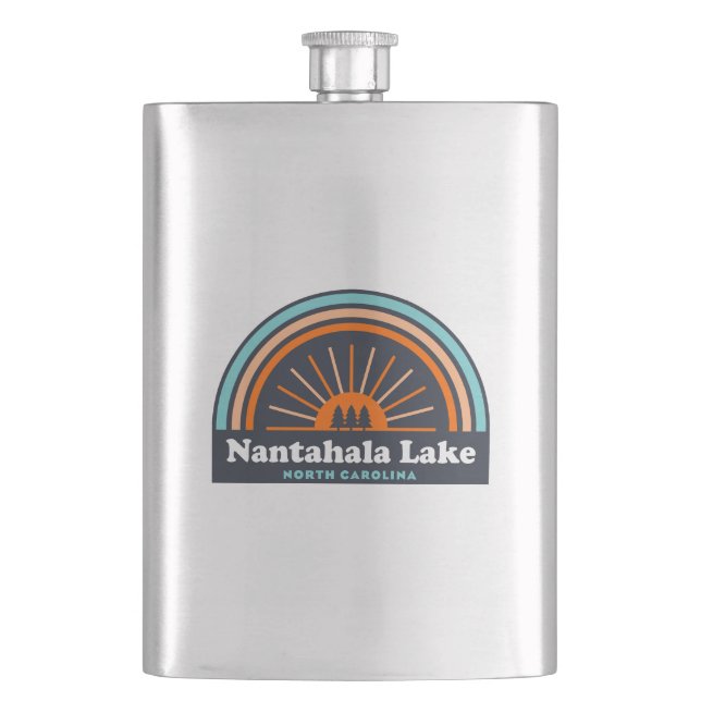 Nantahala Lake North Carolina Rainbow Flask (Front)