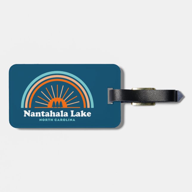Nantahala Lake North Carolina Rainbow Luggage Tag (Back Horizontal)