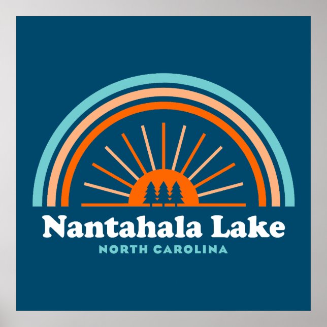 Nantahala Lake North Carolina Rainbow Poster (Front)