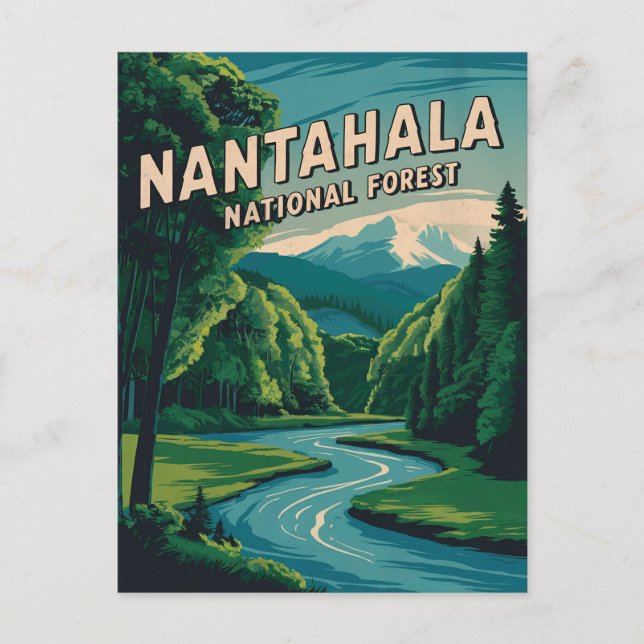 Nantahala National Forest Holiday Postcard (Front)