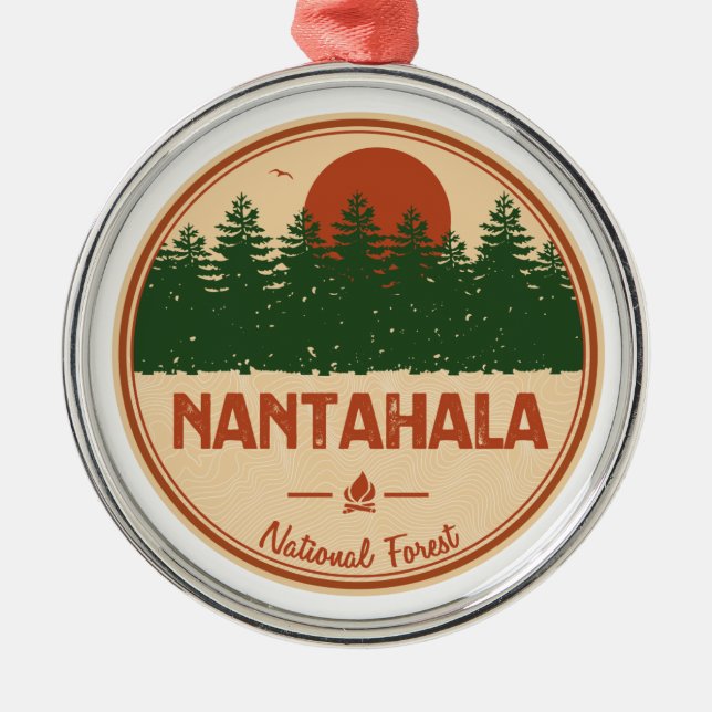 Nantahala National Forest Metal Ornament (Front)
