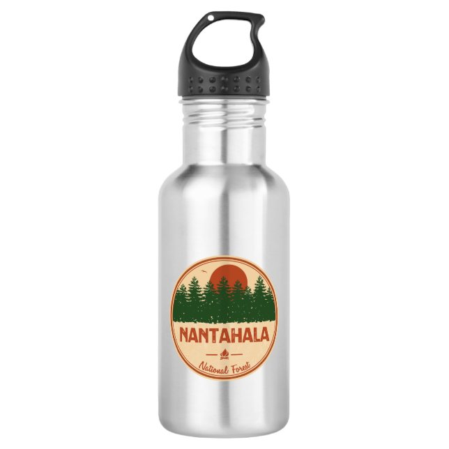 Nantahala National Forest Stainless Steel Water Bottle (Front)