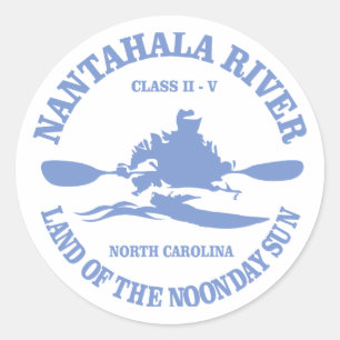 Nantahala River Classic Round Sticker
