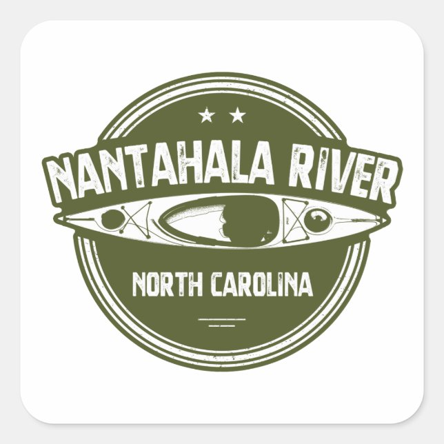 Nantahala River, North Carolina Square Sticker (Front)