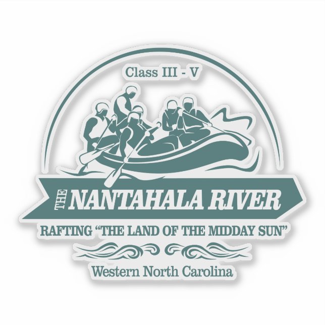 Nantahala River (rafting2) Sticker (Front)