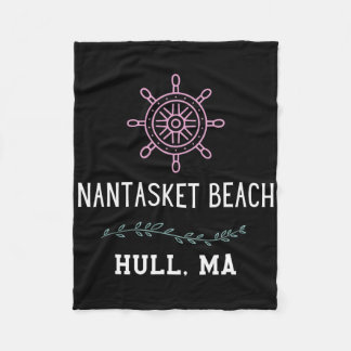 Nantasket Beach Trendy Hull Machusetts Vacation Tr Fleece Blanket