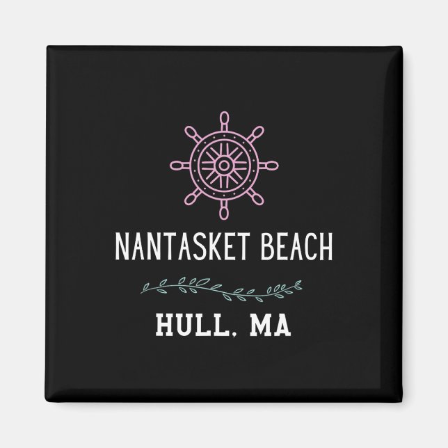 Nantasket Beach Trendy Hull Machusetts Vacation Tr Magnet (Front)