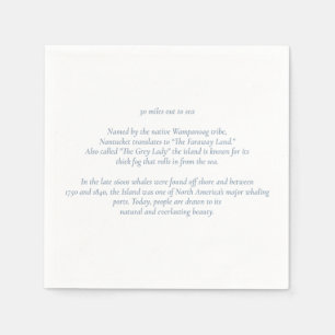 Nantucket 30 Miles Out to Sea Cocktail Napkins