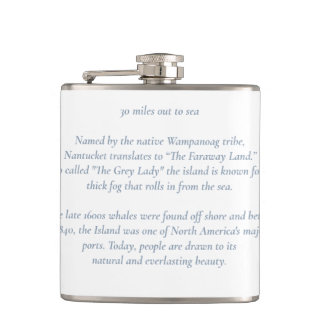 Nantucket 30 Miles Out to Sea Flask