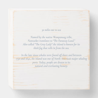 Nantucket 30 Miles Out to Sea Wooden Block Sign