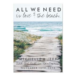 Nantucket Beach Eloped Wedding Announcement