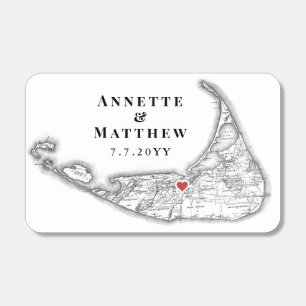 Nantucket Black and White Elegant Wedding Matchboxes