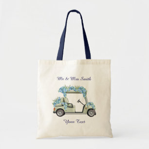 Nantucket Blue Floral Golf Cart Tote Bag