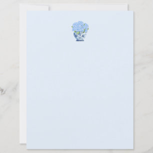 Nantucket Blue Hydrangeas in Chinoiserie Vase
