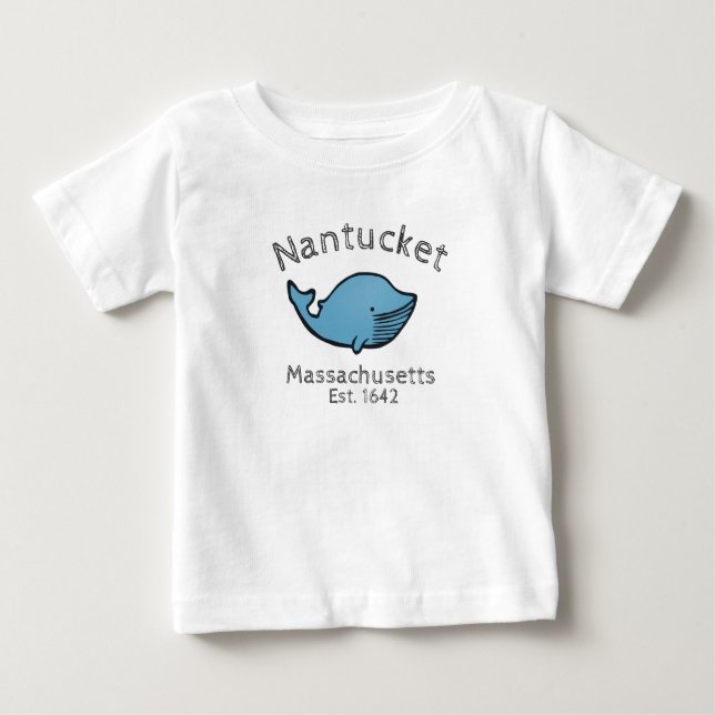 Nantucket Blue Whale Baby Baby T-Shirt (Front)
