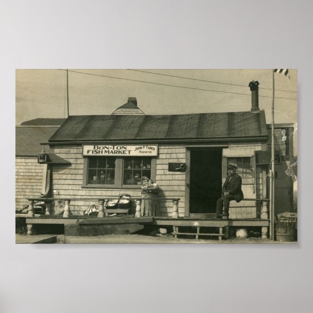 Nantucket Bon-Ton Fish Market Poster (Front)