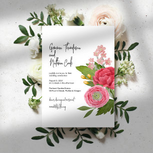 Nantucket Bouquet Wedding Invitation